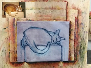 unfinished painting by Alexandria Levin