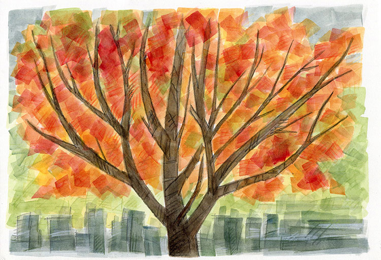 watercolor painting by Alexandria Levin