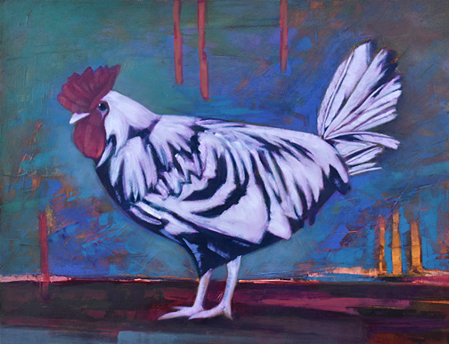 Red Floor - Oil Painting by Alexandria Levin