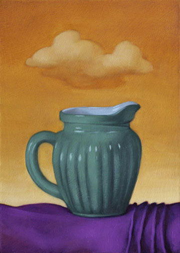 Little Green Pitcher - Oil Painting by Alexandria Levin