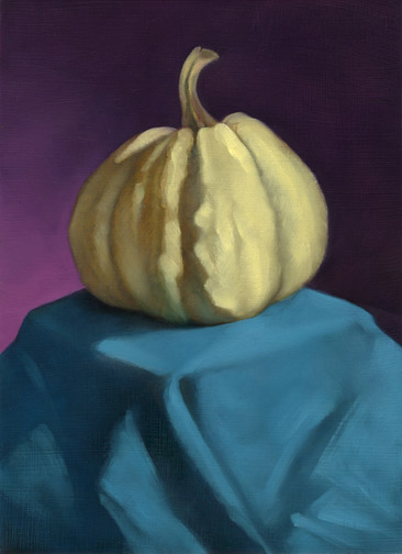 Little White Pumpkin - Oil Painting by Alexandria Levin
